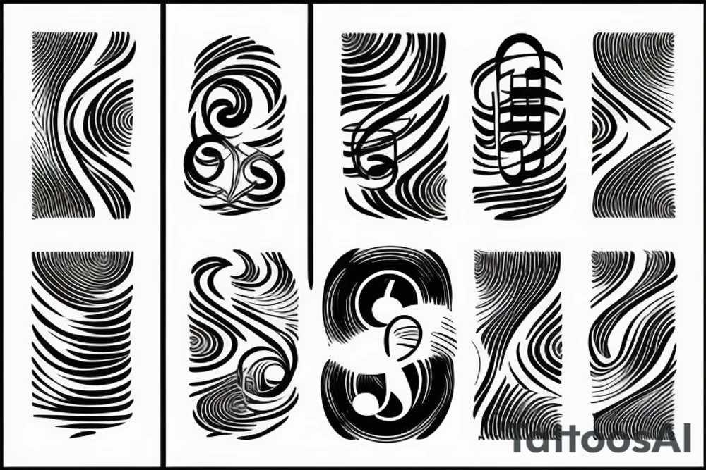 A fader with a music waveform background tattoo idea