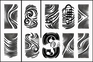 A fader with a music waveform background tattoo idea