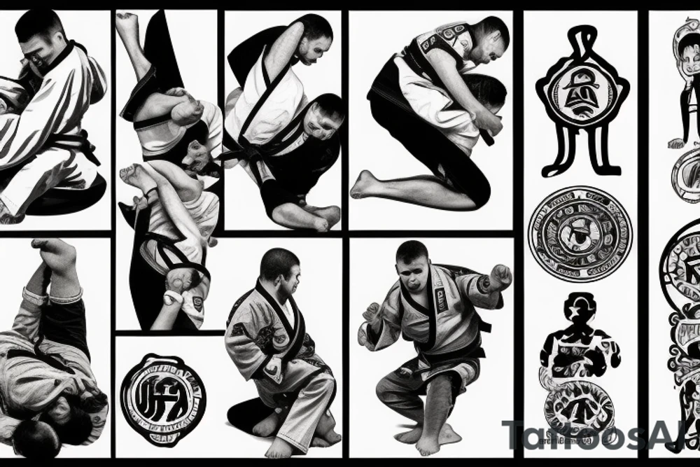 brazilian jiu jitsu and poker tattoo idea