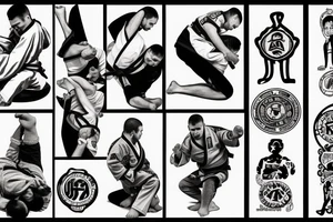 brazilian jiu jitsu and poker tattoo idea