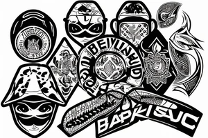 brazilian jiu jitsu and poker tattoo idea