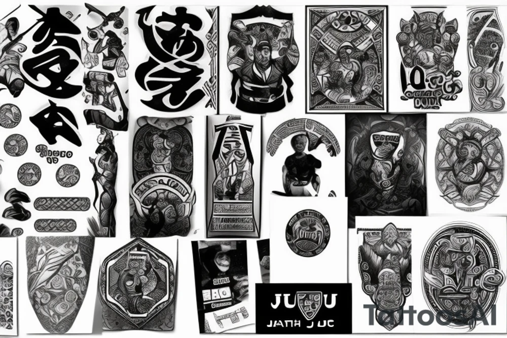 brazilian jiu jitsu and poker tattoo idea