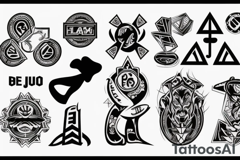 brazilian jiu jitsu and poker tattoo idea