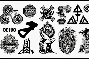 brazilian jiu jitsu and poker tattoo idea
