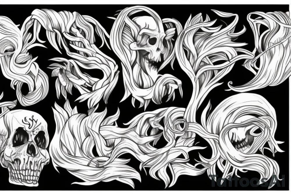 long roots tattoo idea