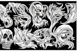 long roots tattoo idea