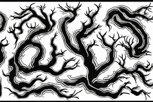 long roots tattoo idea
