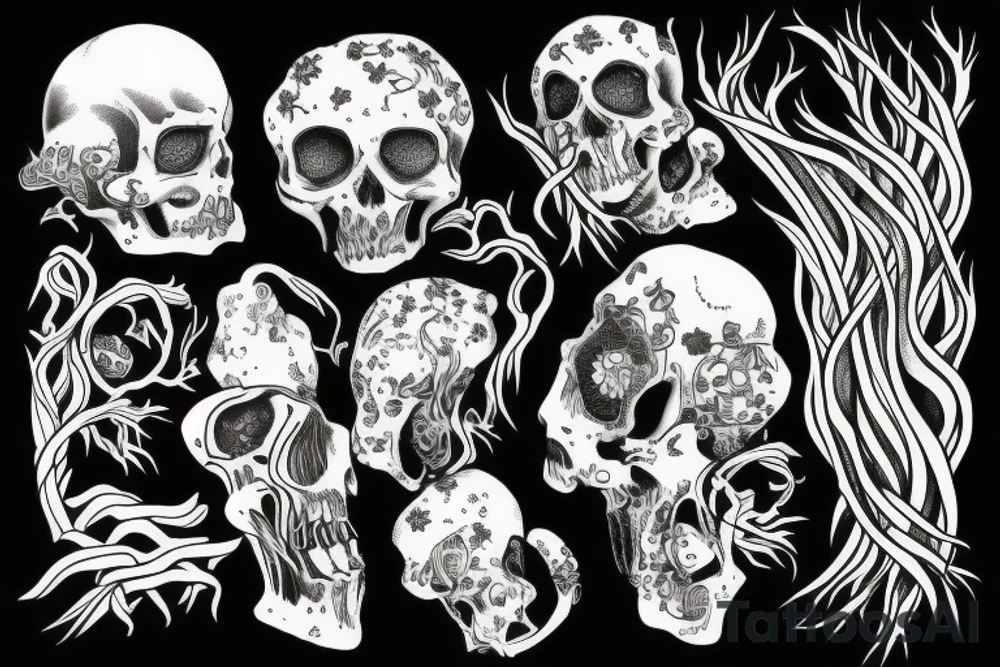 long roots tattoo idea