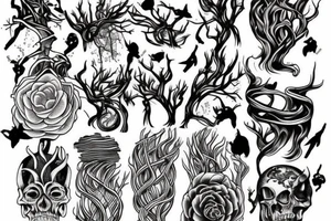 long roots tattoo idea