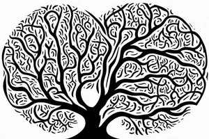 tree of life with long roots tattoo idea
