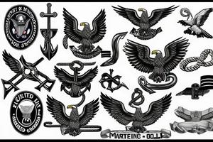 United States Marine Corps Eagle, Globe, and Anchor tattoo idea