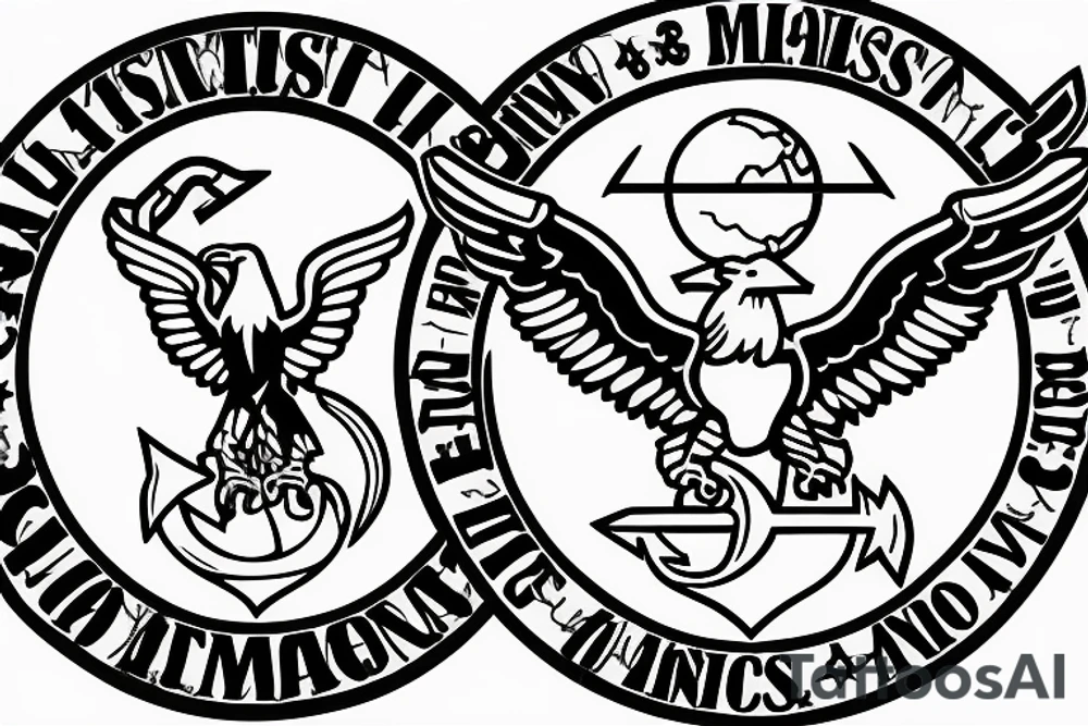 United States Marine Corps Eagle, Globe, and Anchor tattoo idea