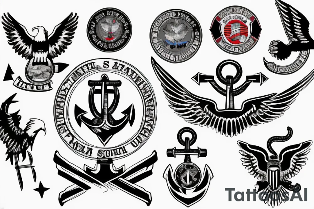 United States Marine Corps Eagle, Globe, and Anchor tattoo idea