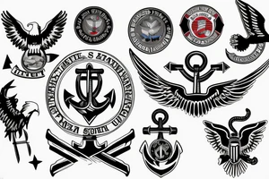 United States Marine Corps Eagle, Globe, and Anchor tattoo idea