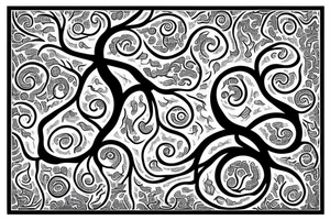 tree of life with long roots tattoo idea