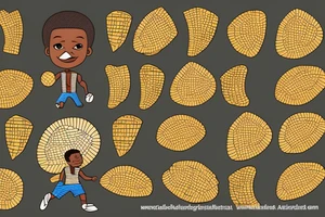 An african boy playing football under a vachellia tortilis with a marabout on the tree tattoo idea