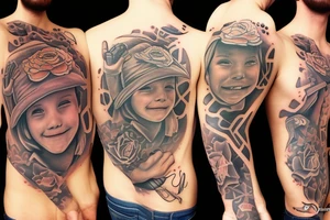 My three sons names Mateo, Nolan, Benjamin tattoo idea