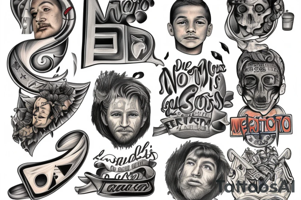 My three sons names Mateo, Nolan, Benjamin tattoo idea