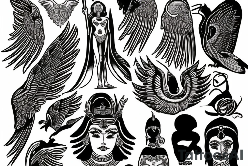 Goddess maat tattoo idea