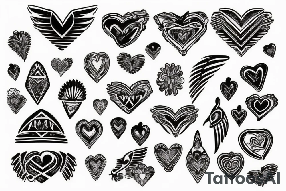 Winged heart tattoo idea