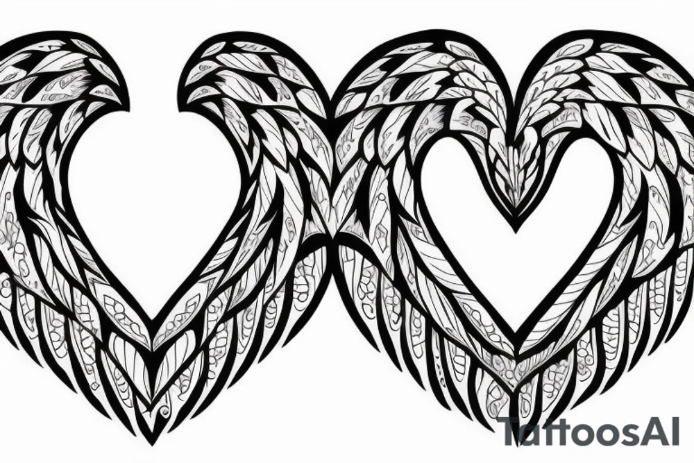Winged heart tattoo idea