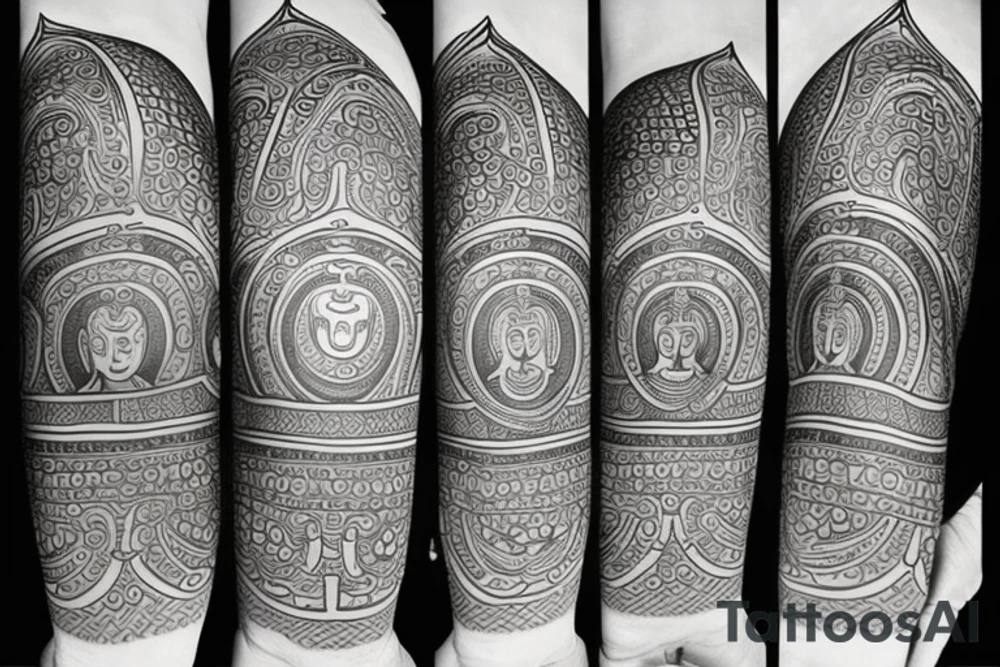 Buddhist theme tattoo idea