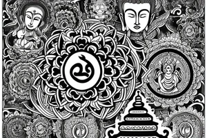 Buddhist theme tattoo idea