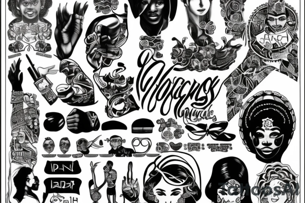 Black power tattoo idea
