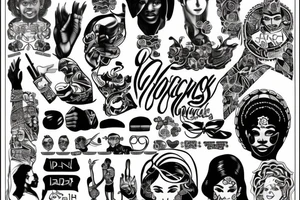 Black power tattoo idea