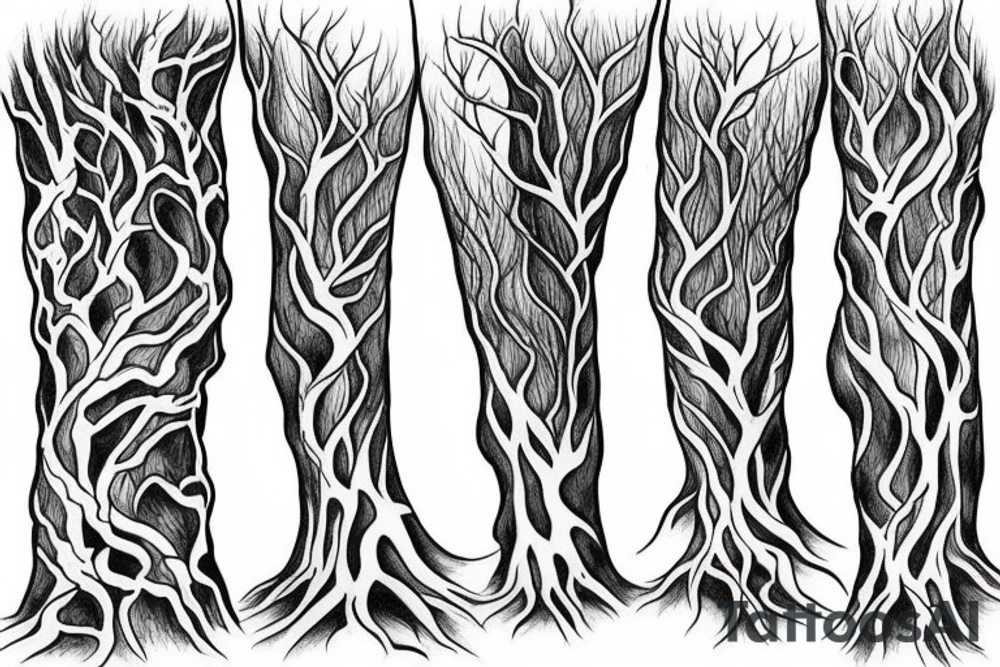 tree roots tattoo idea