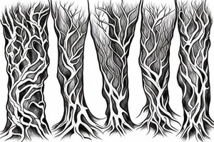 tree roots tattoo idea