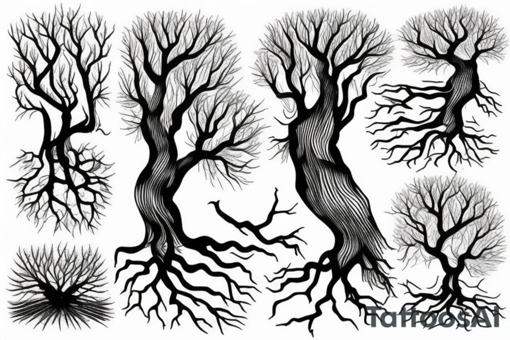 tree roots tattoo idea