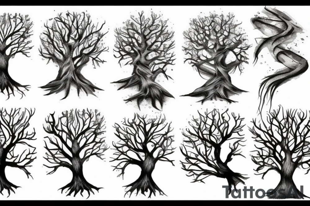 tree roots tattoo idea