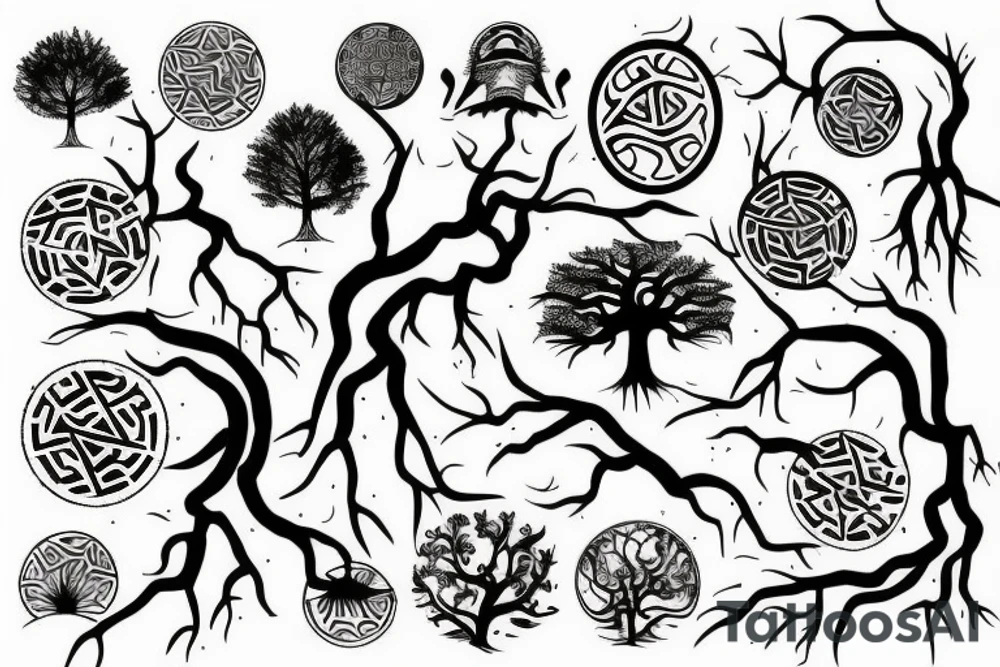 tree roots tattoo idea