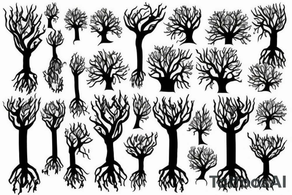tree roots tattoo idea