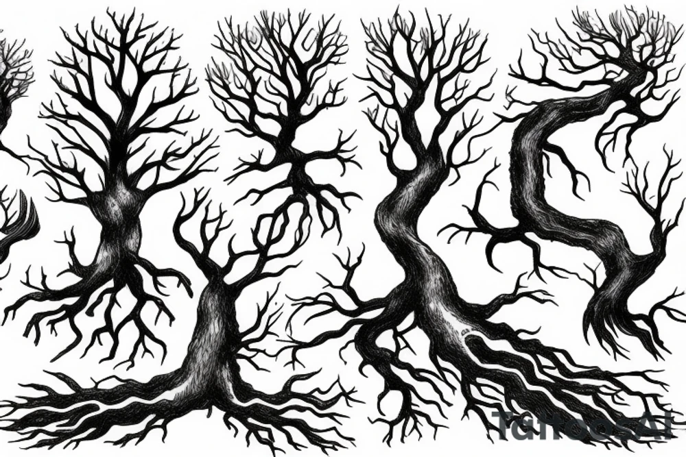 tree roots tattoo idea
