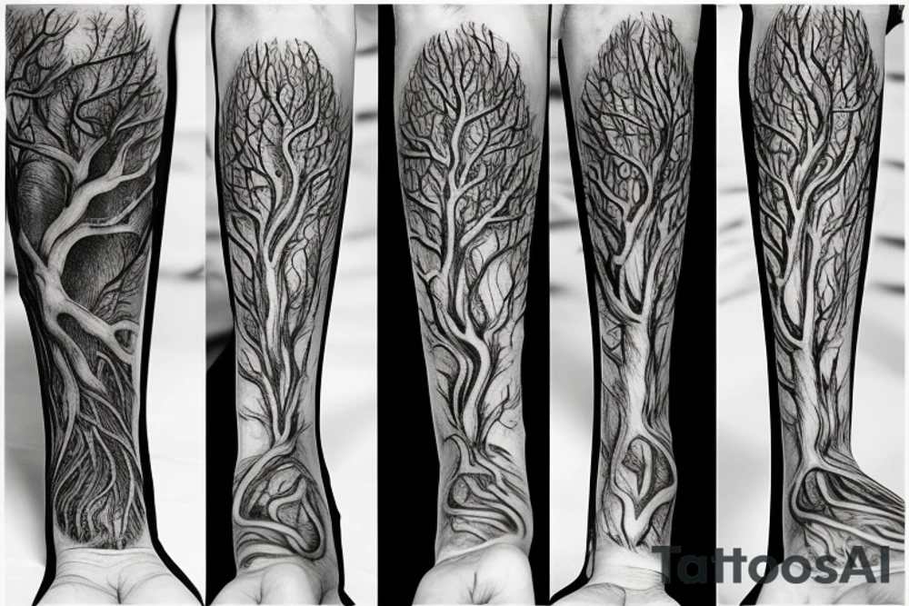 tree roots tattoo idea