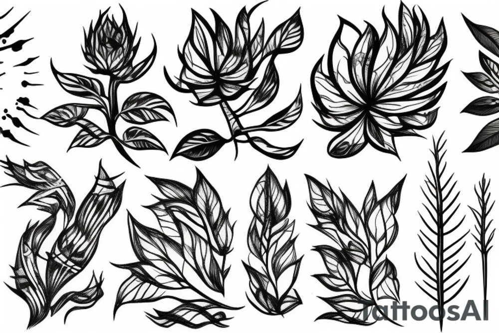 plant roots tattoo idea