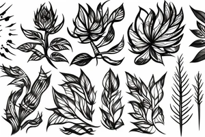 plant roots tattoo idea