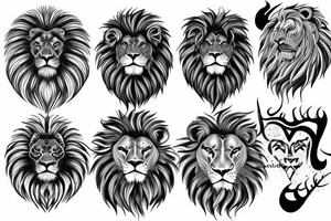Lion roaring tattoo idea