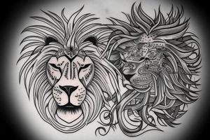 Lion head tattoo idea