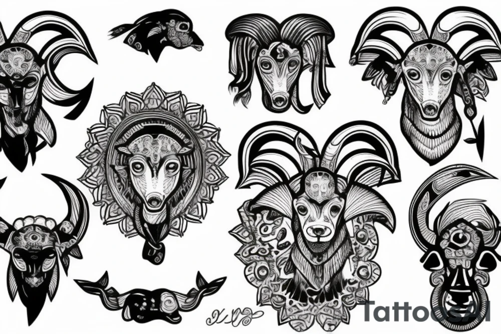 Ram head tattoo idea