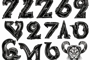 Lion with the letter Z tattoo idea