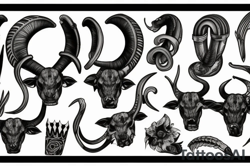 RAM horns tattoo idea