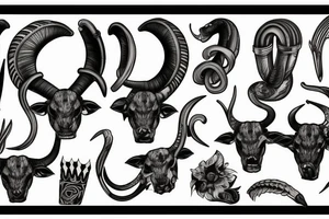 RAM horns tattoo idea