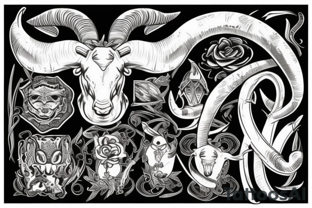RAM horns tattoo idea
