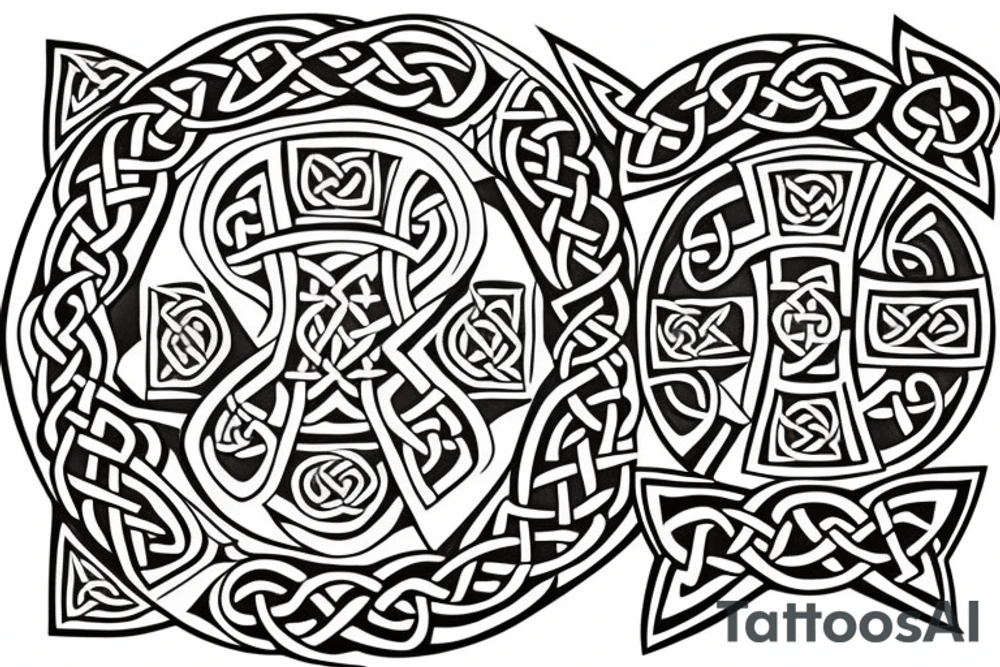 Celtic cross tattoo idea