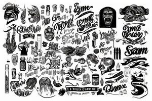 Name Samir in a really complicated way tattoo idea