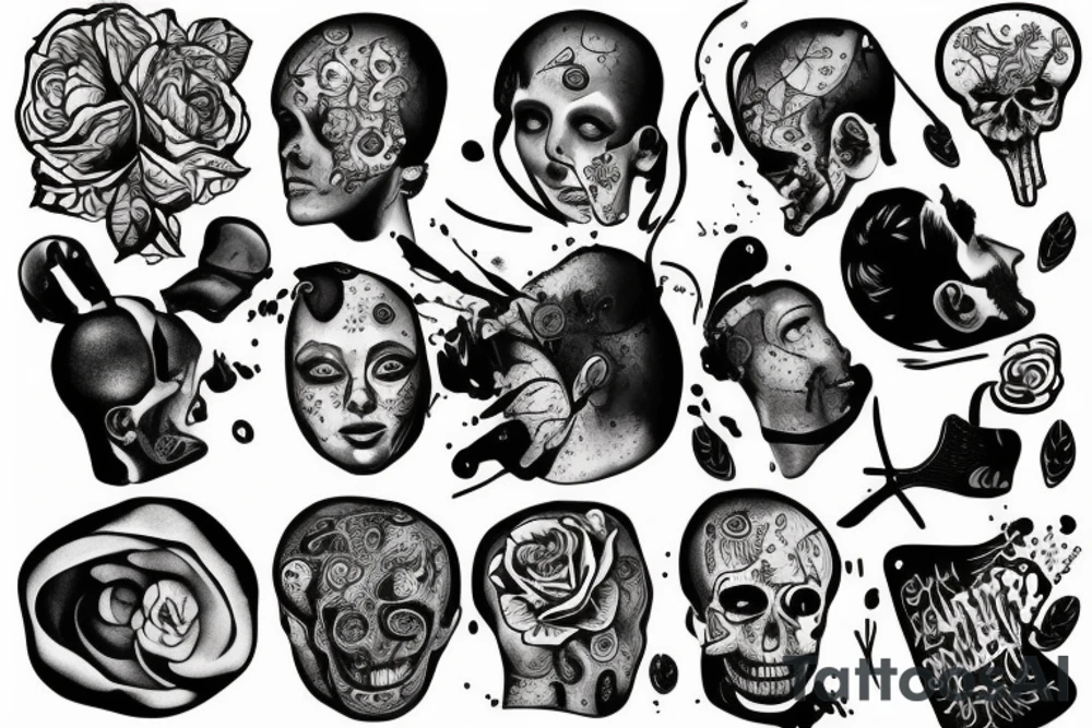 Balance avec un cœur et un cerveau tattoo idea