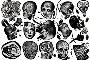 Balance avec un cœur et un cerveau tattoo idea